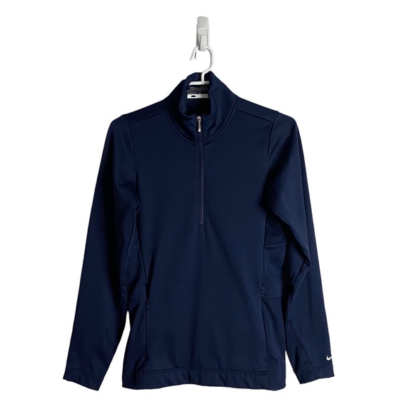 Nike Jackets & Blazers - Nike Golf Women's Navy Therma-Fit 1/2 Zip Athletic Wear Jacket